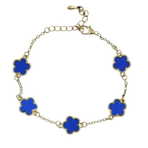 Flower Decor Chain Bracelet - Picture 1 of 3